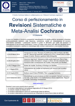 Locandina RS e MA Cochane