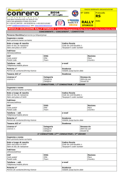 RS RALLY - Memorial Conrero