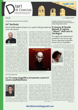 n. 15 Marzo 2014 - Diari di Cineclub