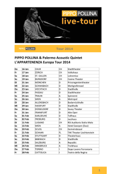 Tour 2014 - Pippo Pollina