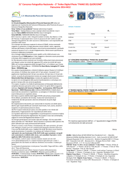 Scarica il bando in formato PDF - Circolo Fotografico Misericordia