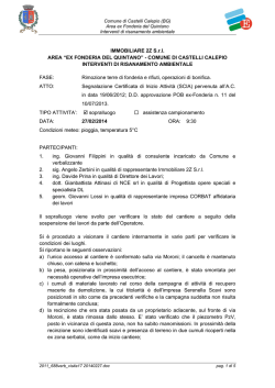 IMMOBILIARE 2Z S.r.l. AREA &ldquo;EX FONDERIA DEL QUINTANO