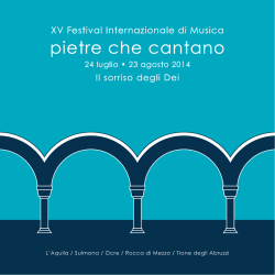 i due orfei - Festival internazionale di musica "Pietre che Cantano"
