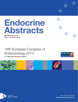 Endocrine Abstracts vol 35