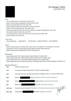 Curriculum vitae - Sapienza