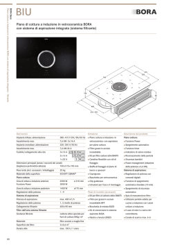 Piano di cottura a induzione in vetroceramica BORA con sistema di