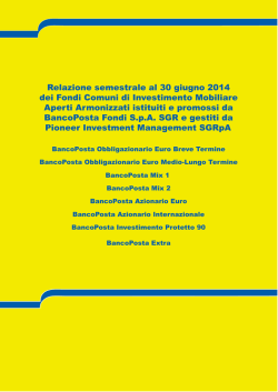 Relazione Semestrale al 30.06.2014