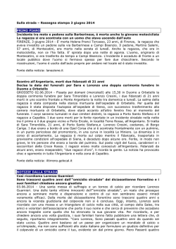 Leggi la rassegna del 3 giugno