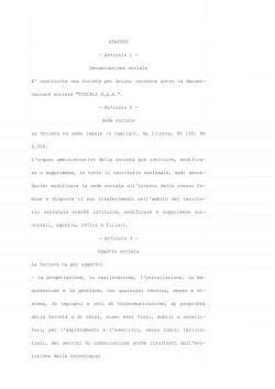 Statuto Sociale