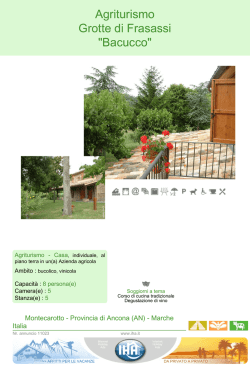 Agriturismo Grotte di Frasassi "Bacucco"