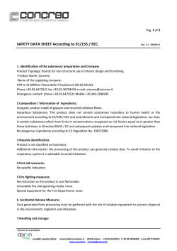 SAFETY DATA SHEET According to 91/155 / EEC.