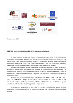 LETTERA in bianco alle associazioni