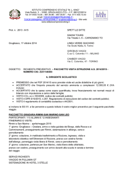 preventivo pacchetto viaggio - Siti web cooperativi per le scuole