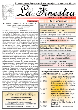 28 settembre 2014 - zona pastorale di perignano
