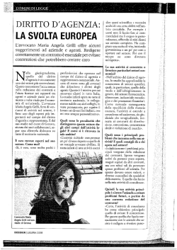articolo grilli - Avv. Maria Angela Grilli