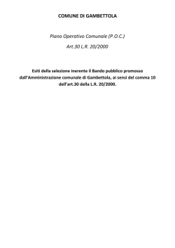 esiti poc - Comune di Gambettola