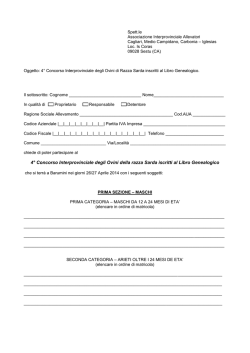 Codice AUA ______ Ragione Sociale