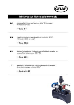 Trinkwasser-Nachspeisekonsole DE - Graf