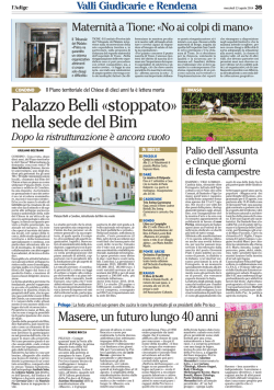 nella sede del Bim - Federazione Trentina delle Pro Loco e Consorzi