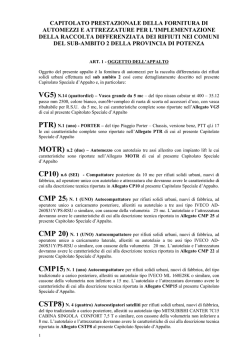 capitolato prestazionele automezzi