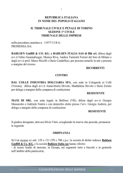 scarica la sentenza - Giurisprudenza delle imprese