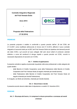 Proposta Federazione Bcc Fvg