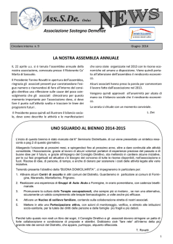 Ass.S.De. Onlus - Associazione Sostegno Demenze