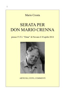 SERATA PER DON MARIO CRENNA