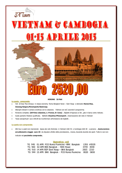 Operativo voli TG 945 01 APR FCO Roma Fiumicino &ndash;BKK