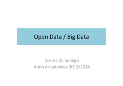 Open Data / Big Data