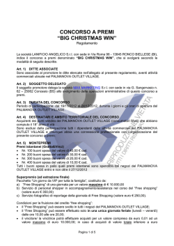 CONCORSO A PREMI &ldquo;BIG CHRISTMAS WIN&rdquo;