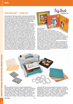Sizzix Big ShotTM - Starter Kit Sizzix - Knauf