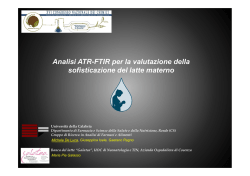 Analisi ATR-FTIR per la valutazione della sofisticazione del latte