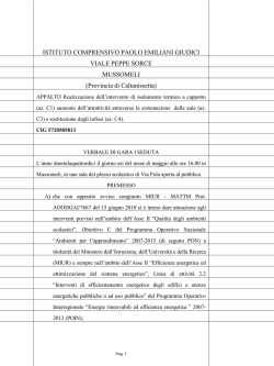 Esito - Comune di Mussomeli