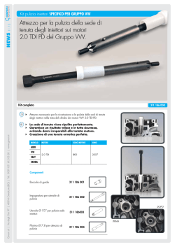 Attrezzo per la pulizia della sede di tenuta degli iniettori sui