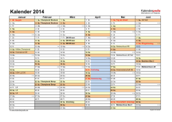 Kalender 2014 - BC Gelsenkirchen