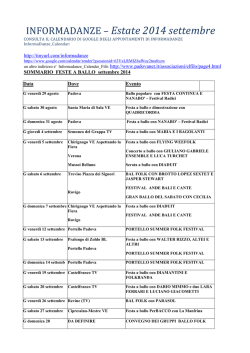 INFORMADANZE &ndash; Estate 2014 settembre