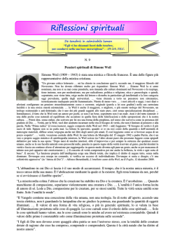 Pensieri spirituali di Simone Weil