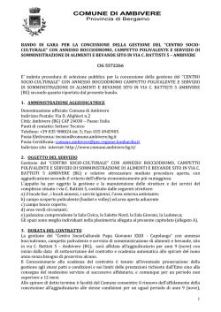 2.BANDO DI GARA - Comune di Ambivere