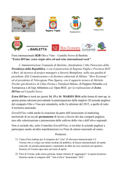 Ecco il programma definitivo di Extra DiVino