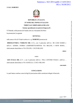 scarica la sentenza - Giurisprudenza delle imprese