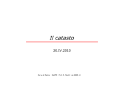 Il catasto - Ordine dei Dottori agronomi e forestali della provincia di