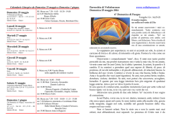 Calendario Liturgico da Domenica 25 maggio a Domenica 1 giugno