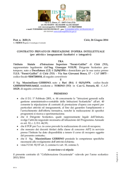 Prot. n. 2650 /A Ciri&egrave;, 26 Giugno 2014 - IIS Fermi