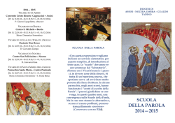 scuola della parola 2014—2015 - Diocesi di Assisi