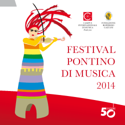 50&deg; festival pontino - Campus Internazionale di Musica