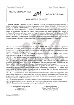 BANDO PREMIO DI NARRATIVA-FRASCARI