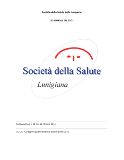 delibera n. 12 del 22.10.2014 - Società della Salute della Lunigiana