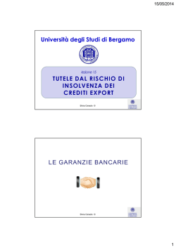 Ass Crediti 2014 - Universit&agrave; degli studi di Bergamo
