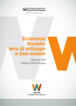 Economia sociale: leva di sviluppo e ben-essere. Il
